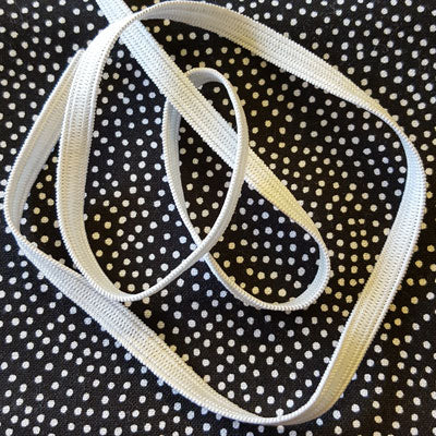 White Braid Elastic 5mm Wide