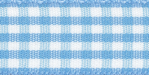 Gingham Ribbon Sky Blue - The Fabric Bee