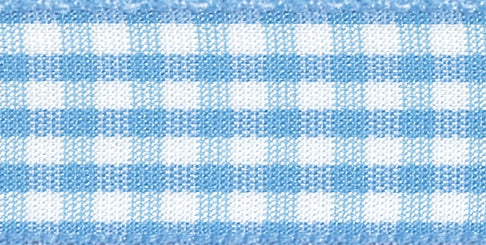 Gingham Ribbon Sky Blue - The Fabric Bee