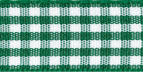 Gingham Ribbon Hunter Green - The Fabric Bee