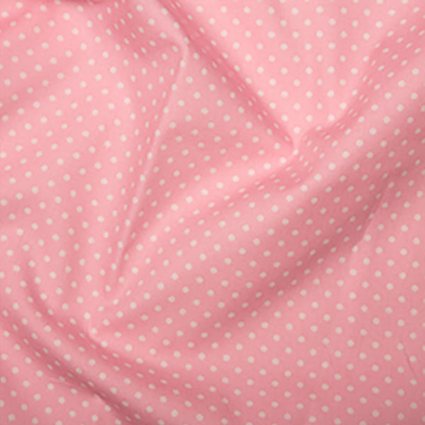 Cotton Poplin CP0009 3mm Spot Mid Pink