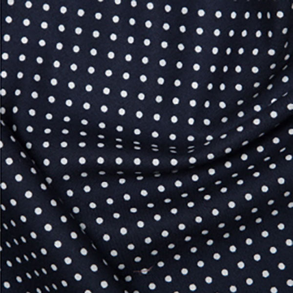 Cotton Poplin CP0009 3mm Spot Navy