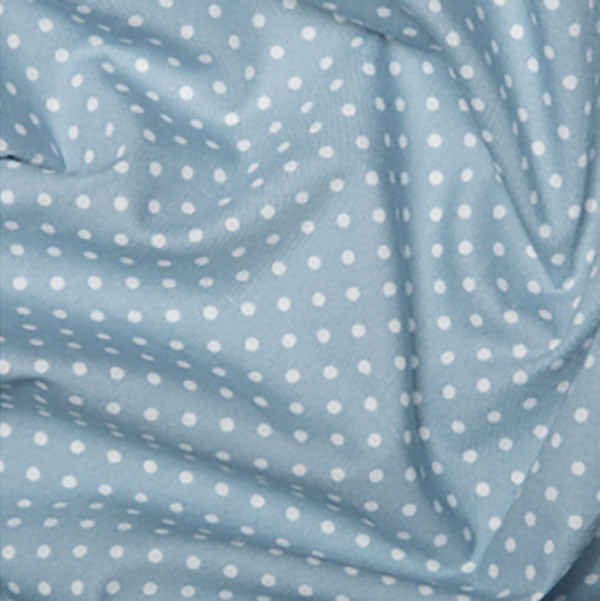 Cotton Poplin CP0009 3mm Spot Pale Blue