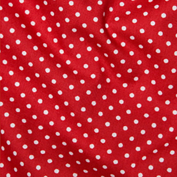 Cotton Poplin CP0009 3mm Spot Red