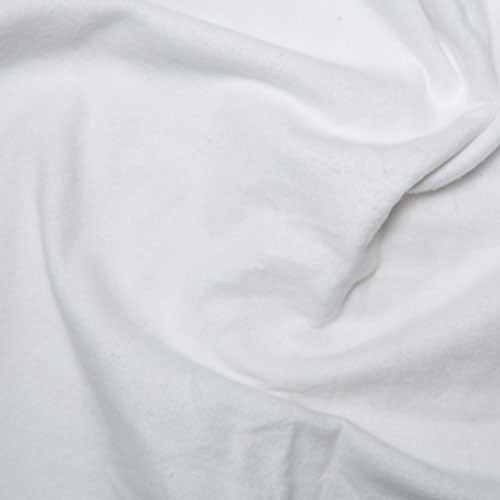 Brushed Cotton Flannel White
