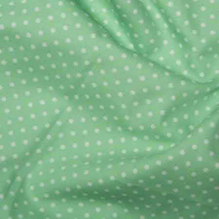 Cotton Poplin CP0009 3mm Pistachio Spot - The Fabric Bee