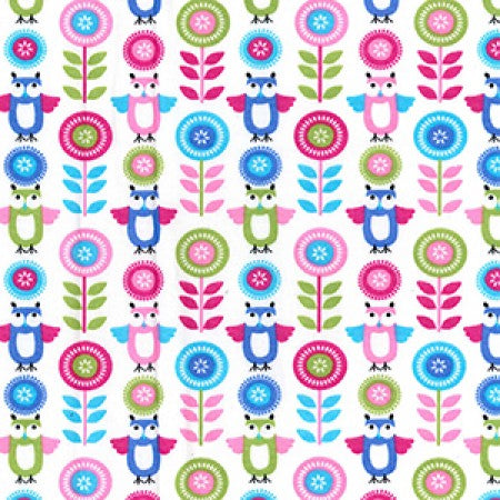 Cotton Poplin Owls CP0718 - The Fabric Bee