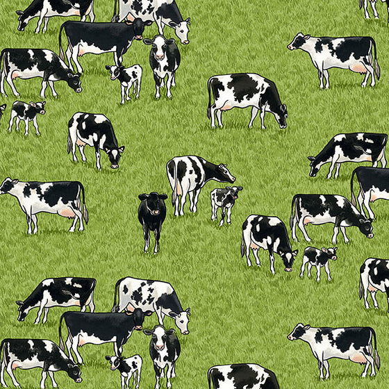 Makower UK Village Life 2293/1 Cows F6829