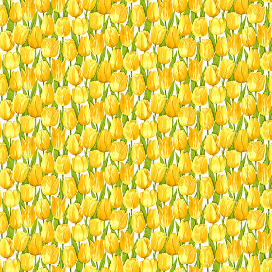Makower UK Summer Garden 2329/Y Tulip Yellow F6982
