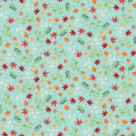 Makower UK Michiko 2333/T Foliage Turquoise F6990