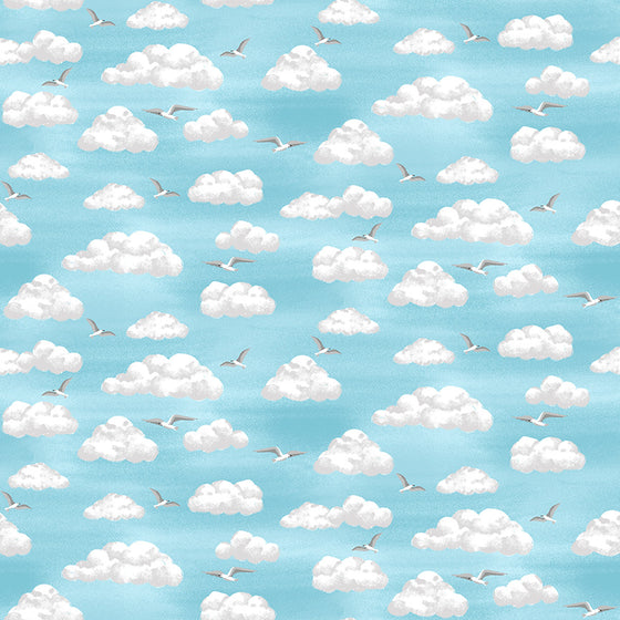 Makower UK Beside The Sea 2344/1 Clouds F7007
