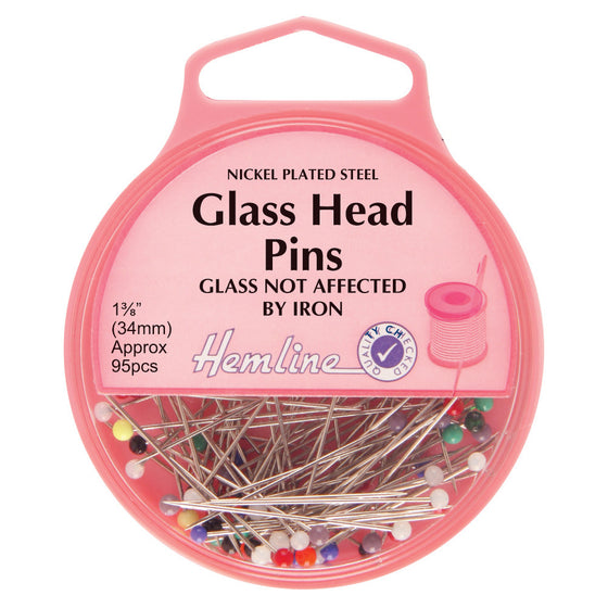 Glass Head Pins H679 - The Fabric Bee