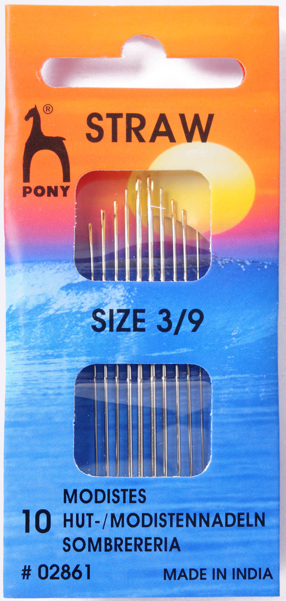 Pony Hand Sewing Needles Straw 3/9 P02861 - The Fabric Bee
