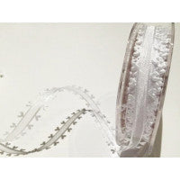 Organza Heart Ribbon BTB423-201 White - The Fabric Bee