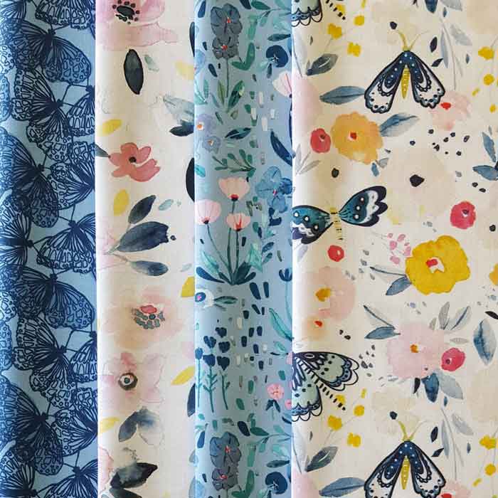 Butterfly and Floral 4 Fat Quarter Pack