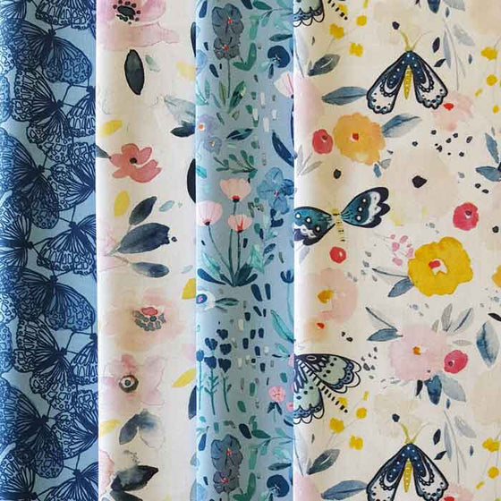 Butterfly and Floral 4 Fat Quarter Pack