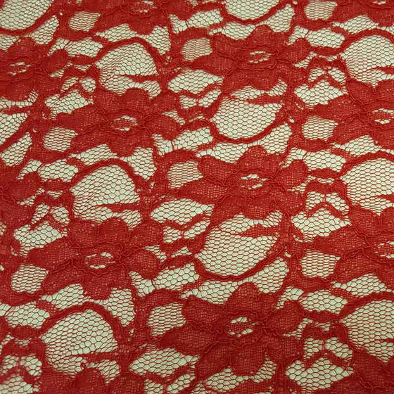 Lace C6449 Red - The Fabric Bee