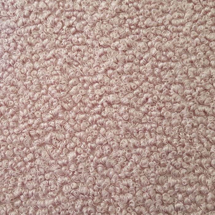 Fur Fabric Rose Pink Curly - The Fabric Bee