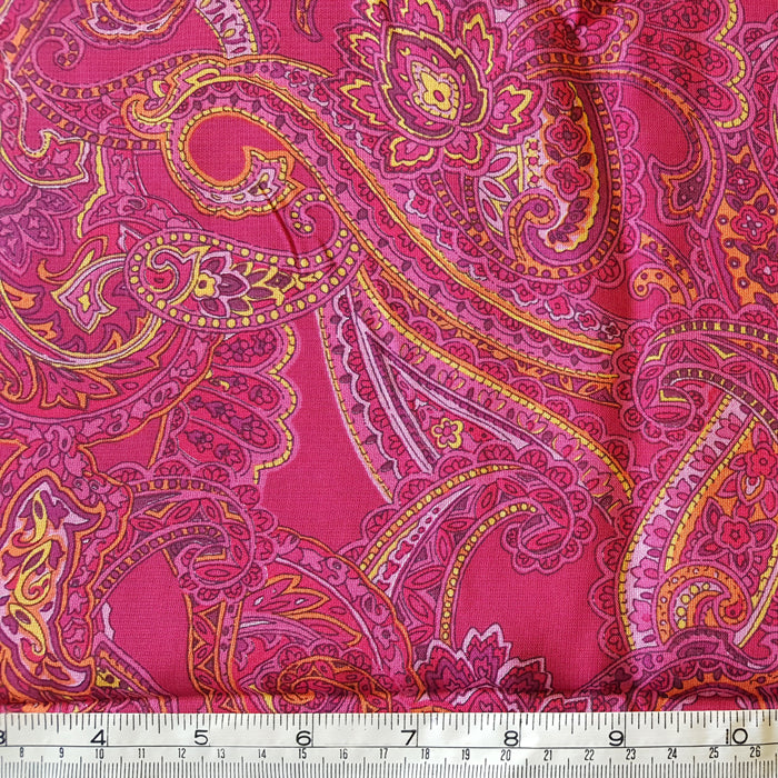 Cerise Paisley LAST REMNANT 200cm x 135cm