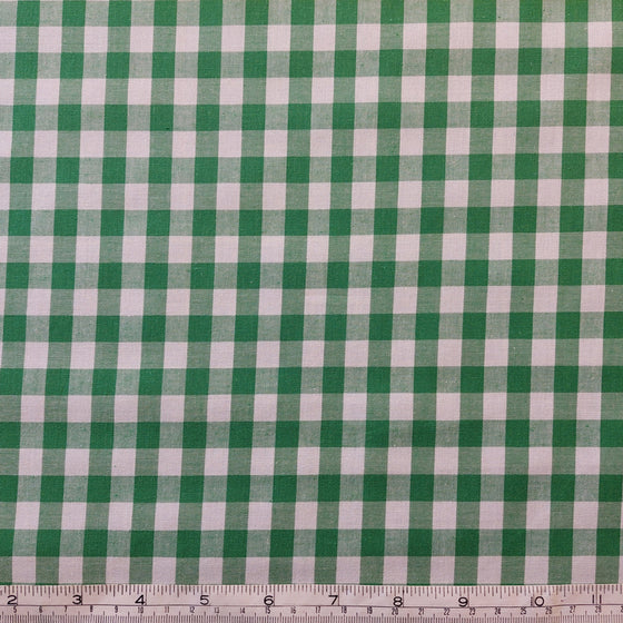 Medium Weight Cotton Fabric - Green Check