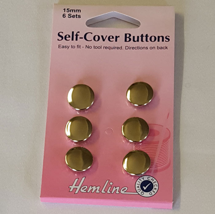 Self Cover Buttons Metal 11mm - The Fabric Bee