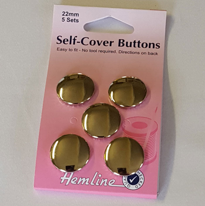 Self Cover Buttons Metal 22mm - The Fabric Bee