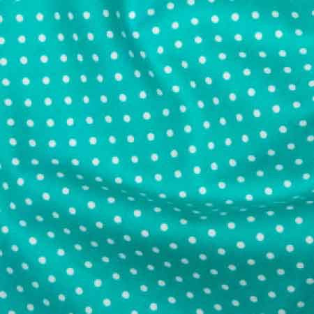 Cotton Poplin CP0009 3mm Turquoise Spot - The Fabric Bee