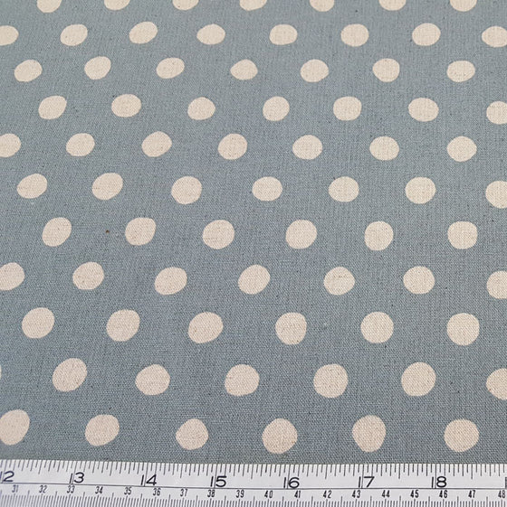 Sevenberry Cotton/Flax Blend - Spots 88185D2-5 Duck Egg Blue - The Fabric Bee