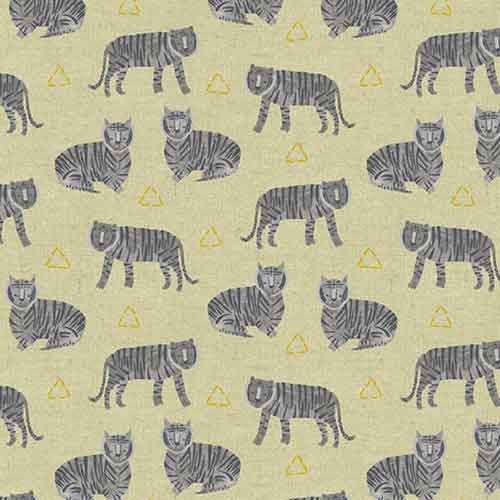Makower UK Tiger Plant 8646MC F6187 - The Fabric Bee