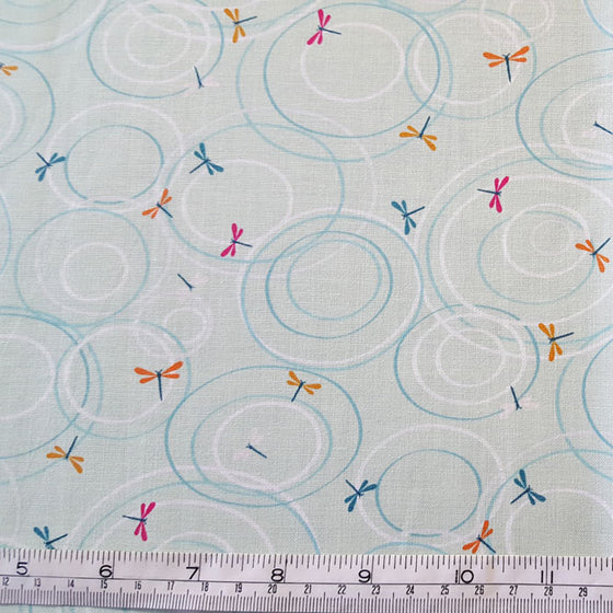 Dashwood Studio Rivelin Valley 1595 Dragonflies on Mint Background F6688 - The Fabric Bee
