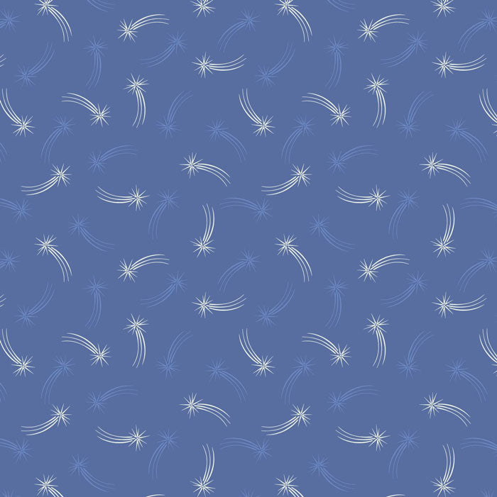 Lewis and Irene Light Years Shooting Star Bright Blue A419.2 F6719 - The Fabric Bee