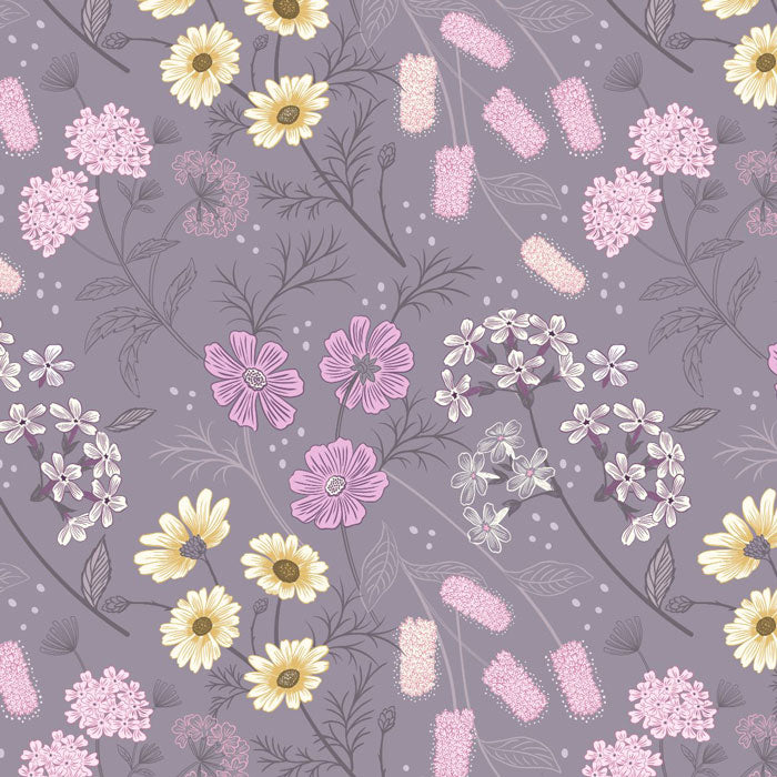 Lewis and Irene Botanic Garden A457.3 Floral on Warm Lilac F6726