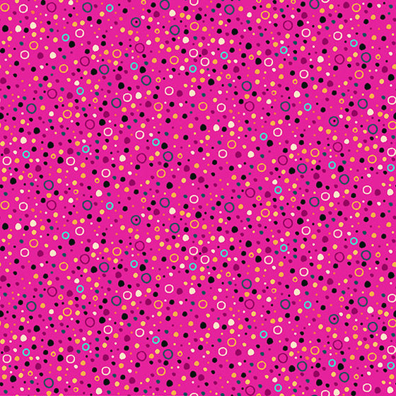 Makower UK 2255/P Bubbles Pink F6747
