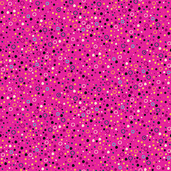 Makower UK 2255/P Bubbles Pink F6747