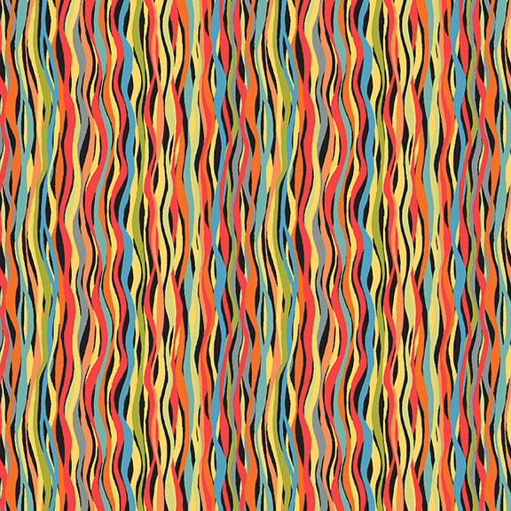 Makower UK Outer Space 2283/R Streamers Red F6825