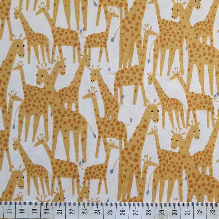 Dear Stella Fabric 1217 Giraffes on White F6876