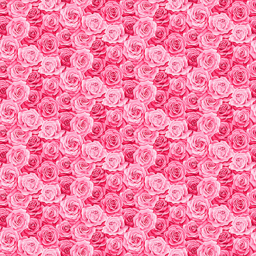 Makower UK Summer Garden 2321/P Packed Rose Pink F6973