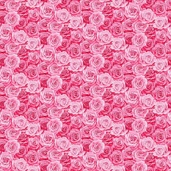 Makower UK Summer Garden 2321/P Packed Rose Pink F6973