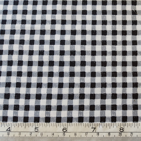 Timeless Treasures Fabric C5497 Black and White Check F7043