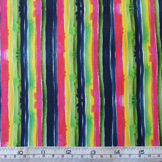 Dear Stella Fabric DCJ1751 Multi Coloured Stripes F7056