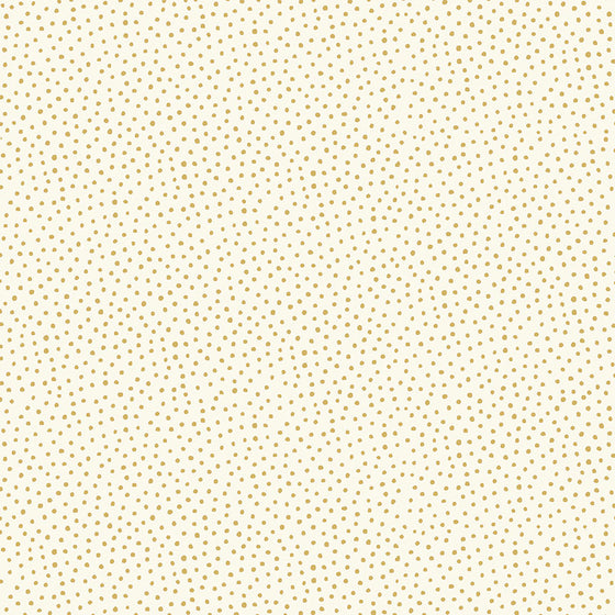 Makower UK 1932/Q02 Gold Spots on Cream F7062