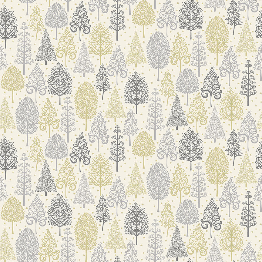 Makower UK Scandi 2356/S Trees Grey F7072