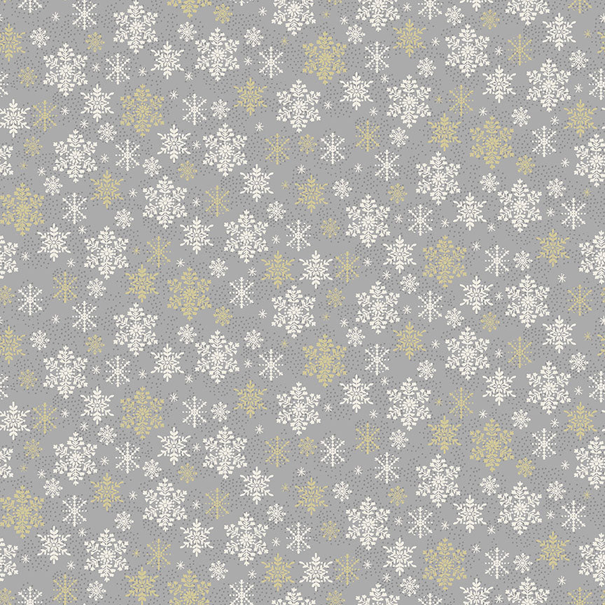 Makower UK Scandi 2358/S Snowflake Grey F7076