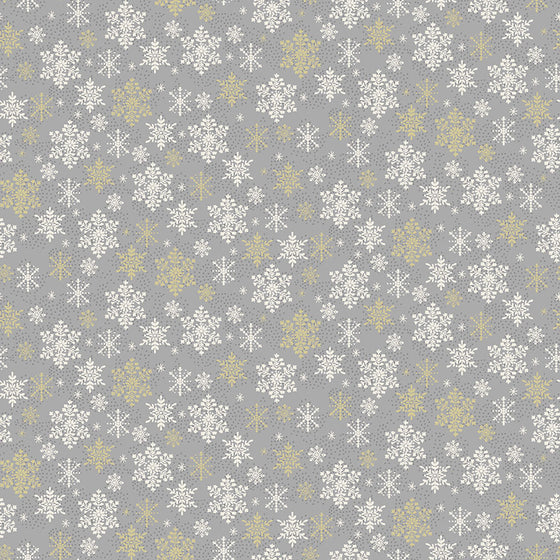 Makower UK Scandi 2358/S Snowflake Grey F7076