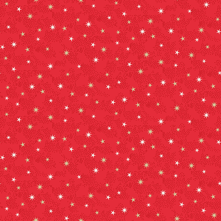 Makower UK Scandi 2360/R Star Red F7079
