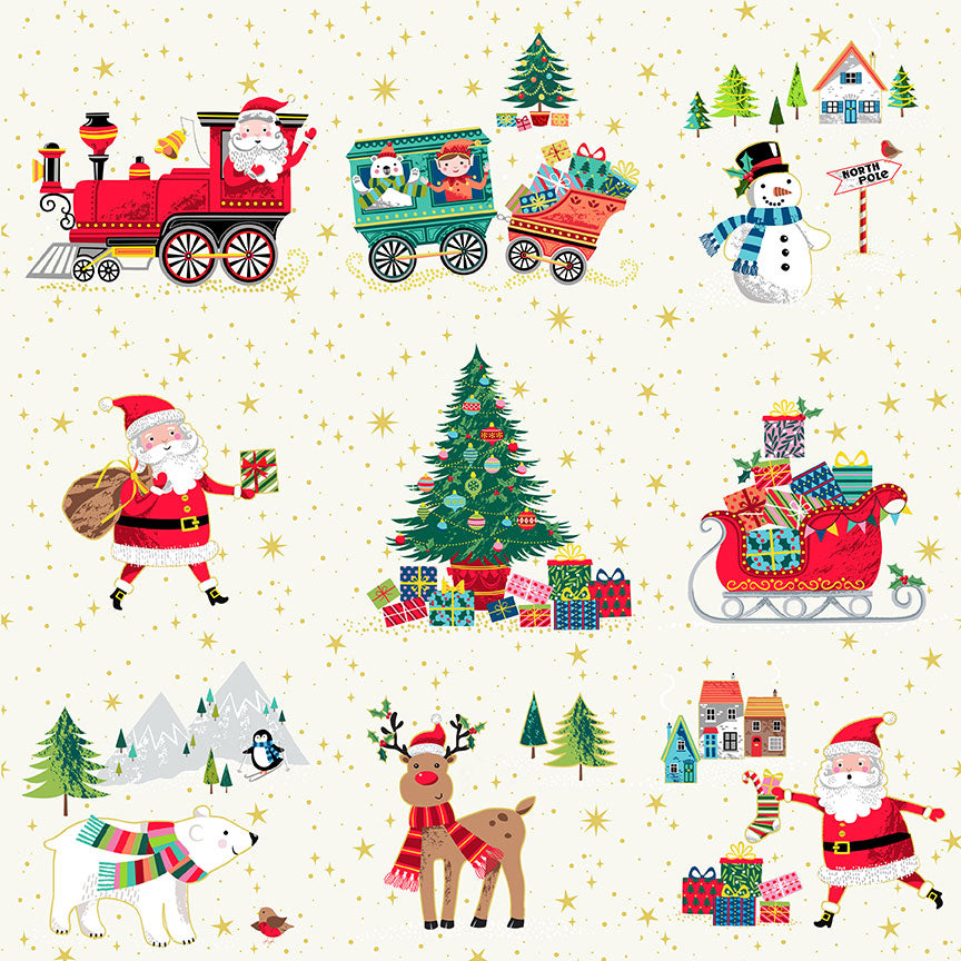 Makower UK Santa Express 2378/1 30cm Strip F7099
