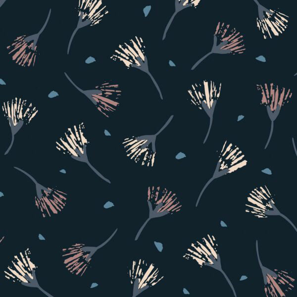 Woodland Notions by Nina Raby-Jones for Dashwood Studio  Navy Background F7140