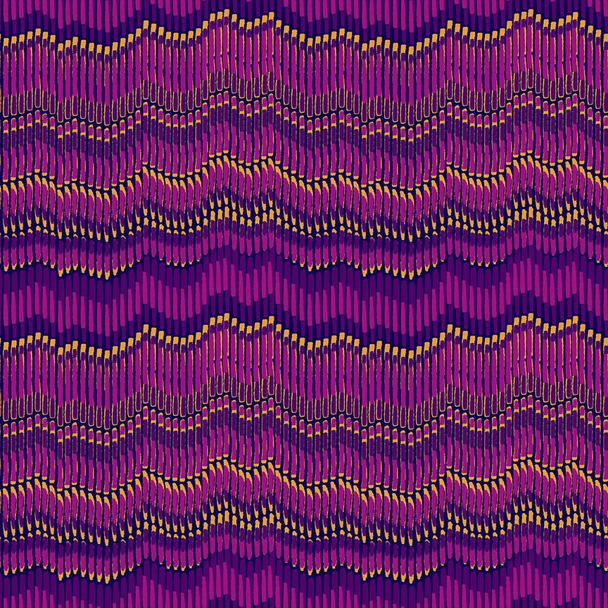 Henna from Makower UK 2397/P Moire Stripe Pink F7162