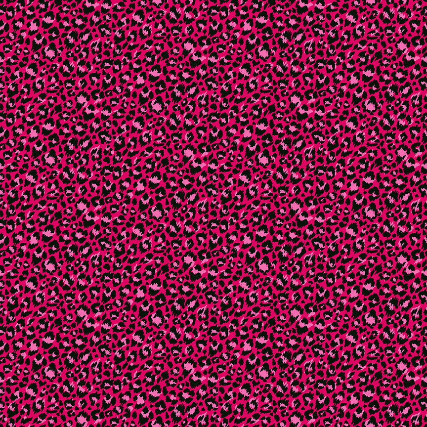 Jewel Tones by  Makower UK 2403/P Leopard Skin Hot Pink F7171