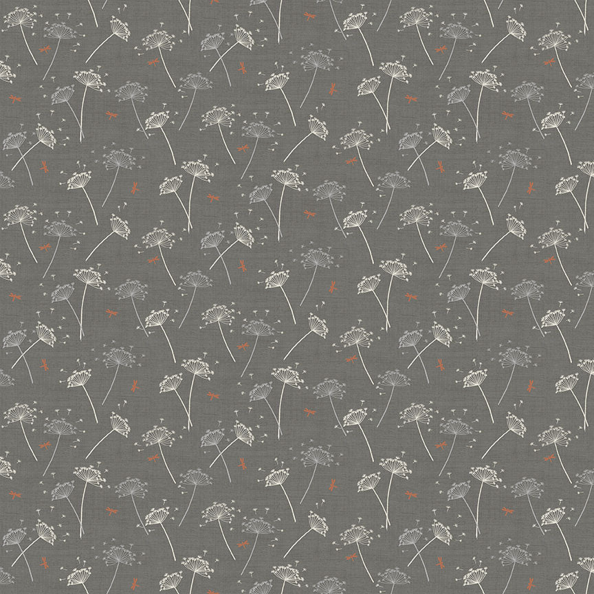 Hedgerow by Makower UK 2419/S Cowslip Grey F7181